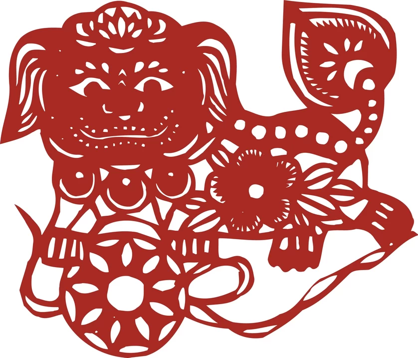 中国风中式传统喜庆民俗人物动物窗花剪纸插画边框AI矢量PNG素材【2241】